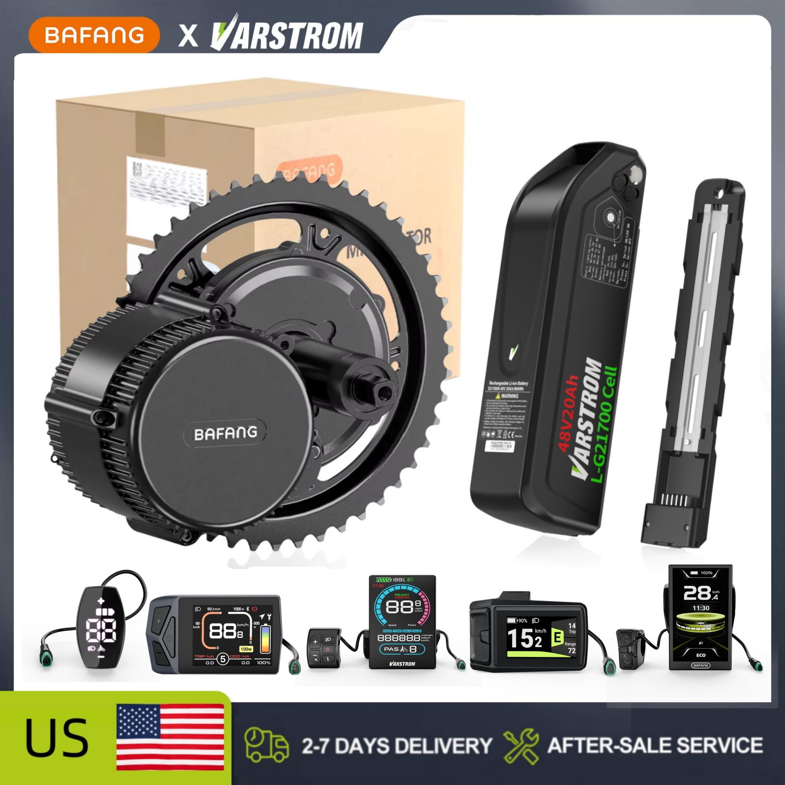 Mid Drive Conversion Kit 1000W - [ABD Stokunda] Bafang 48V Orta Motor