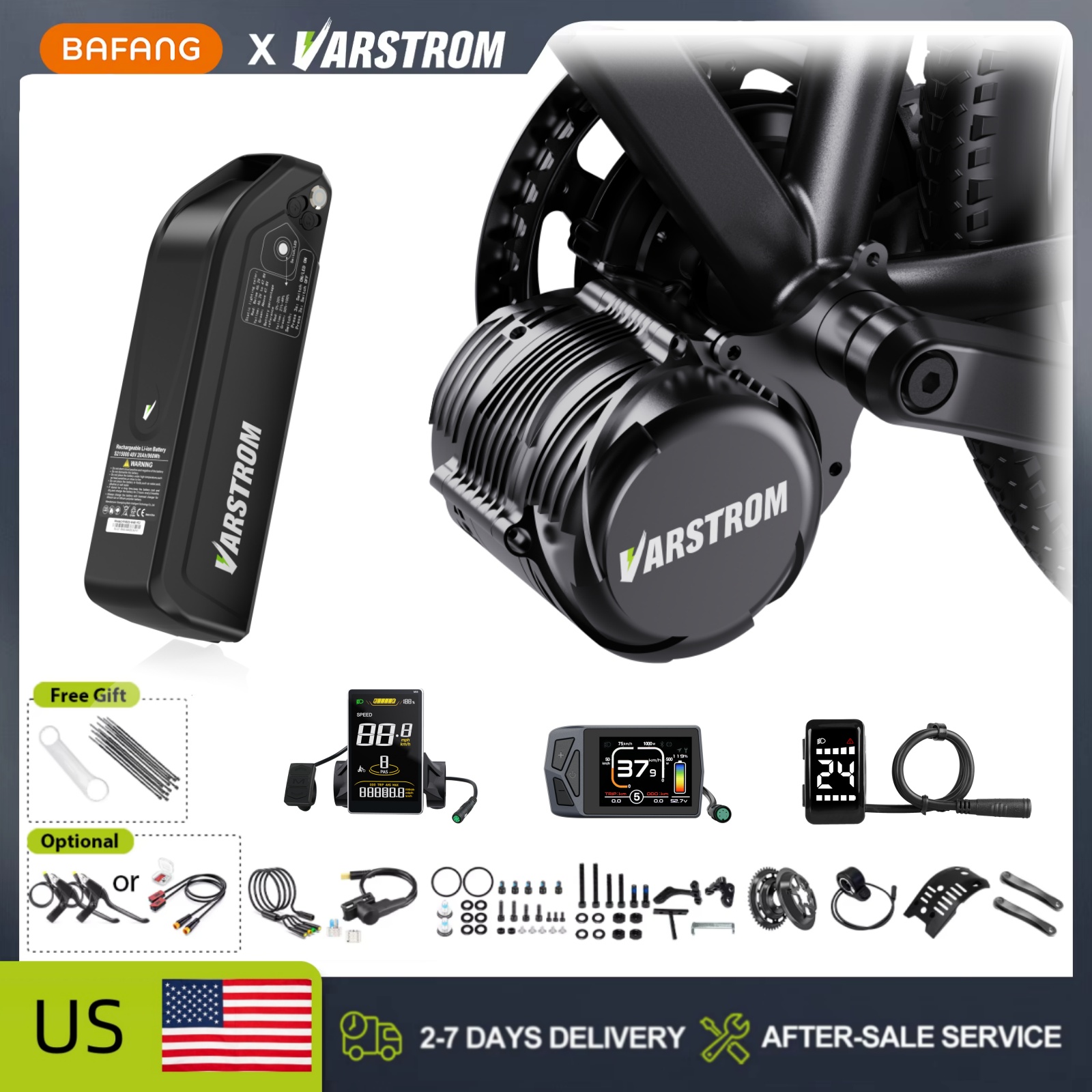 Tongsheng TSDZ2B 500W, TSDZ8 7 - Side Hung Mid Drive Motor Kit incelemesi ve fiyatı